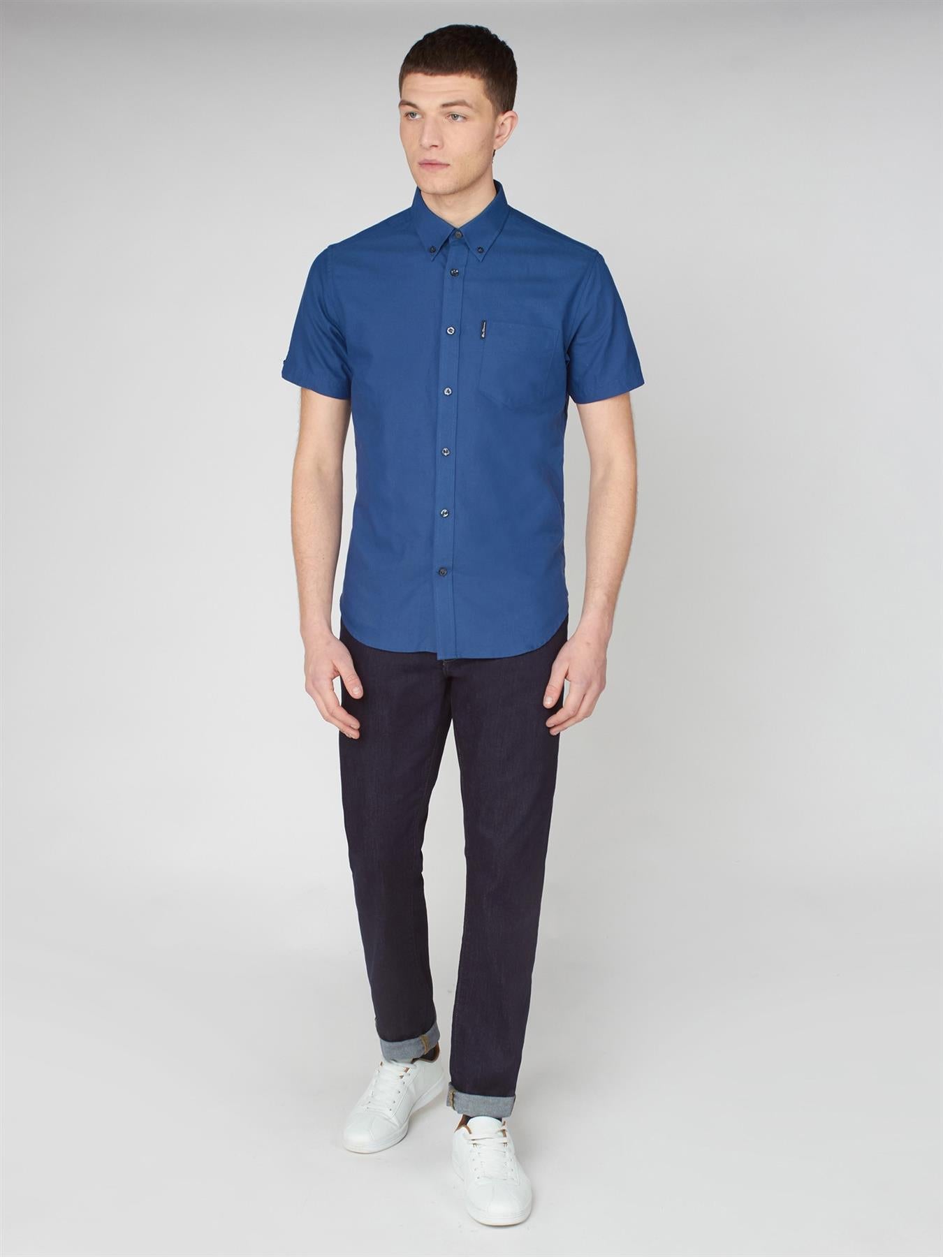Ben Sherman Men's Regular Fit Short Sleeve Organic Cotton Oxford Shirt (0065095) M-XXL, 5 Colours