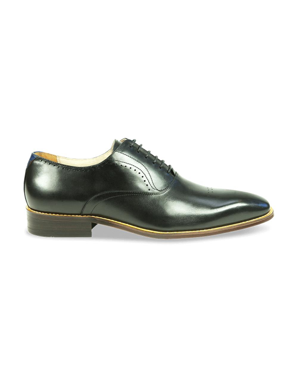 AZOR Mens Semi - Square Pompei Oxford  Lace Up Shoes Black UK 7 to UK 12