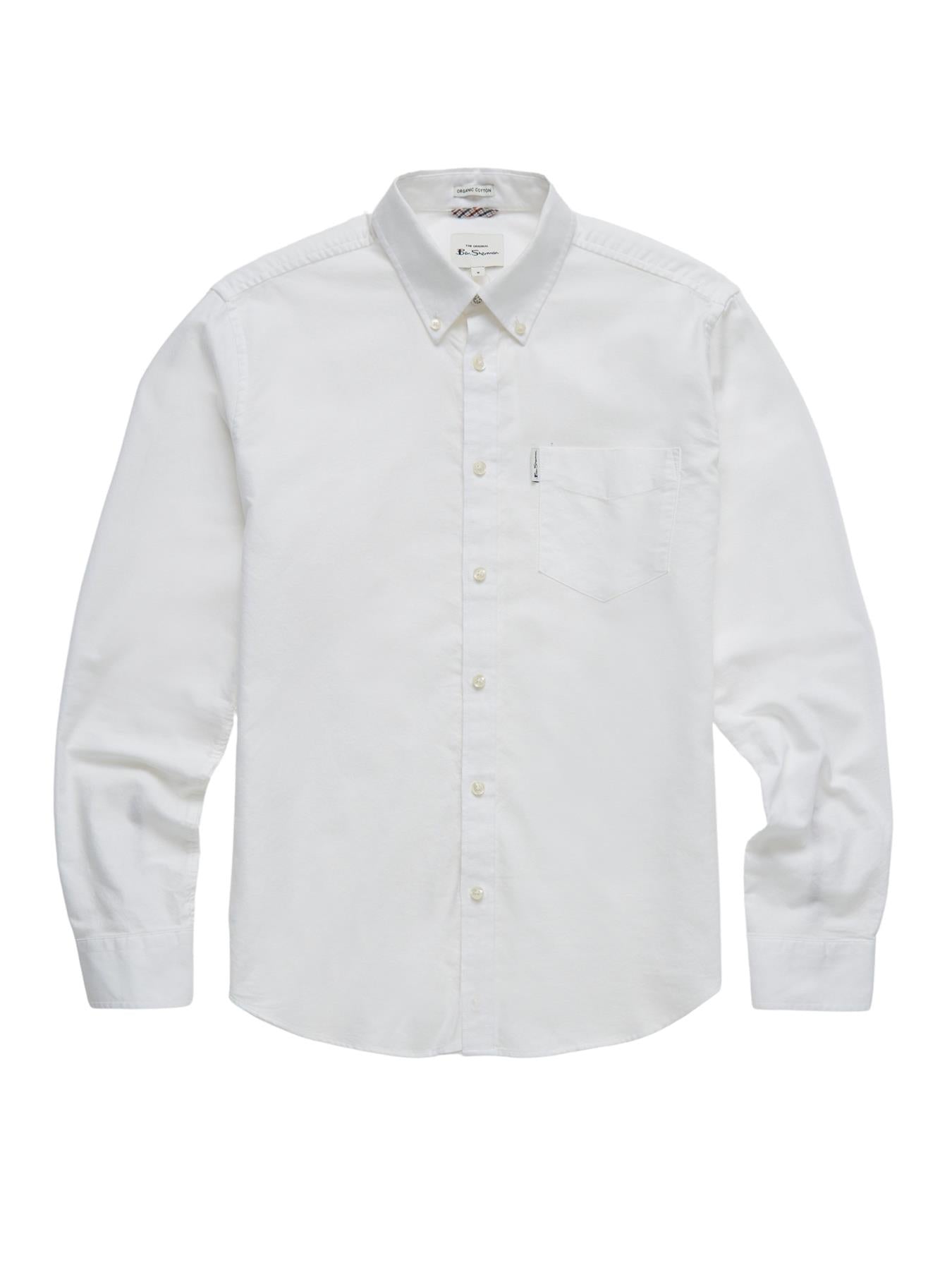 Ben Sherman Men's  Long Sleeve Organic Cotton Oxford Shirt 2XL to 5XL, 4 Colours