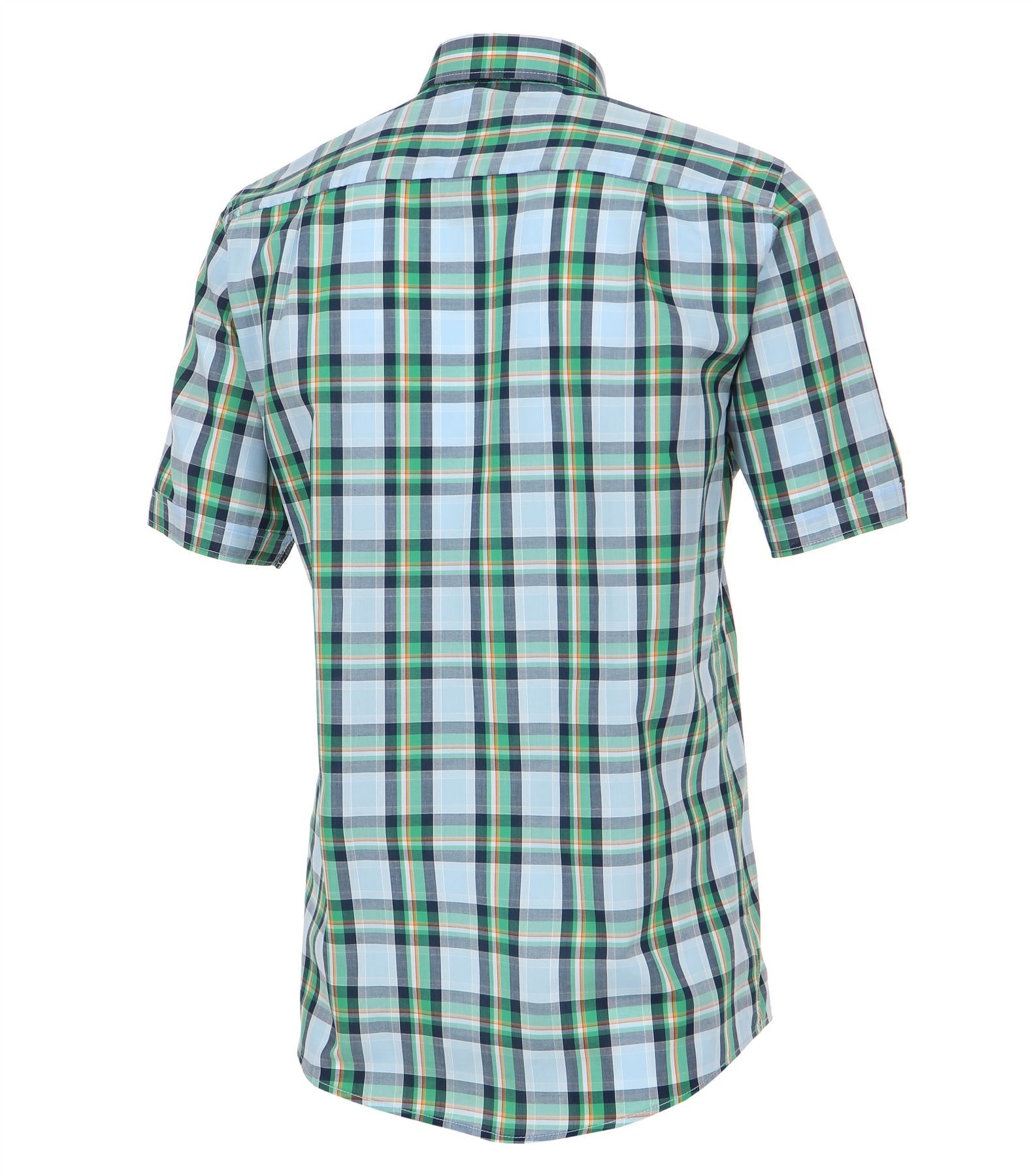 Casa Moda Premium Cotton Comfort Fit Short Sleeve Checked Shirt, Size XXL to 6XL