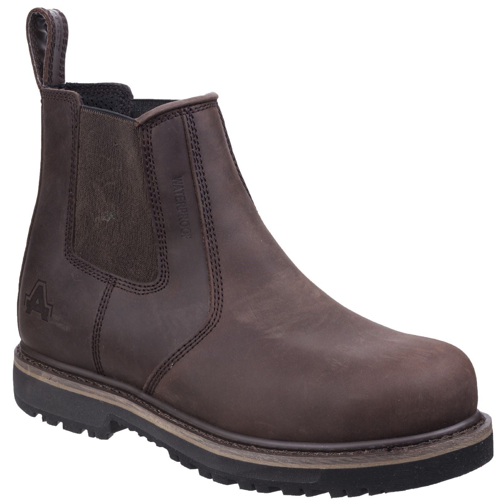 Amblers Men Boots - AS231 Dealer Safety Boot in Brown, 6-12