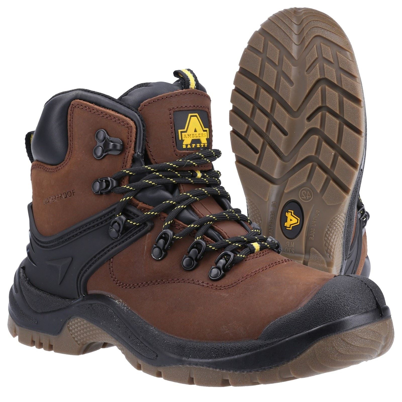 Amblers Men Boots - FS197 Safety Boot in Brown , 4-14
