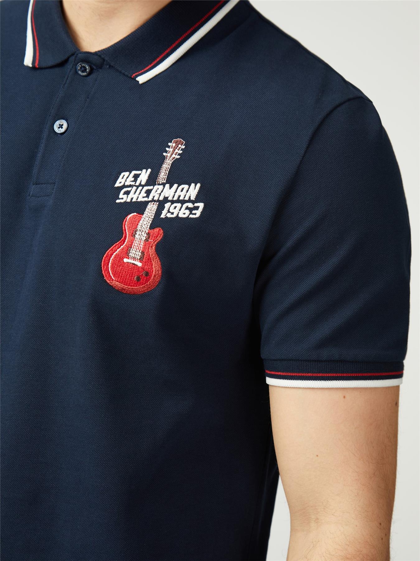 Ben Sherman Big Size Men Signature Embroidery Polo Shirt (77644) in Dark Navy Size 2XL - 5XL