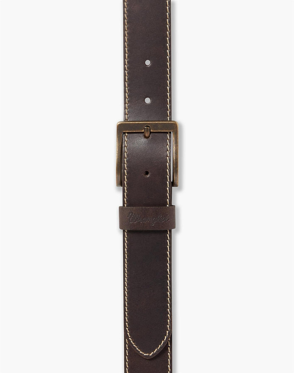 Wrangler Men's Premium Leather Stitched Belt in Brown & Black Size 80" to 115"