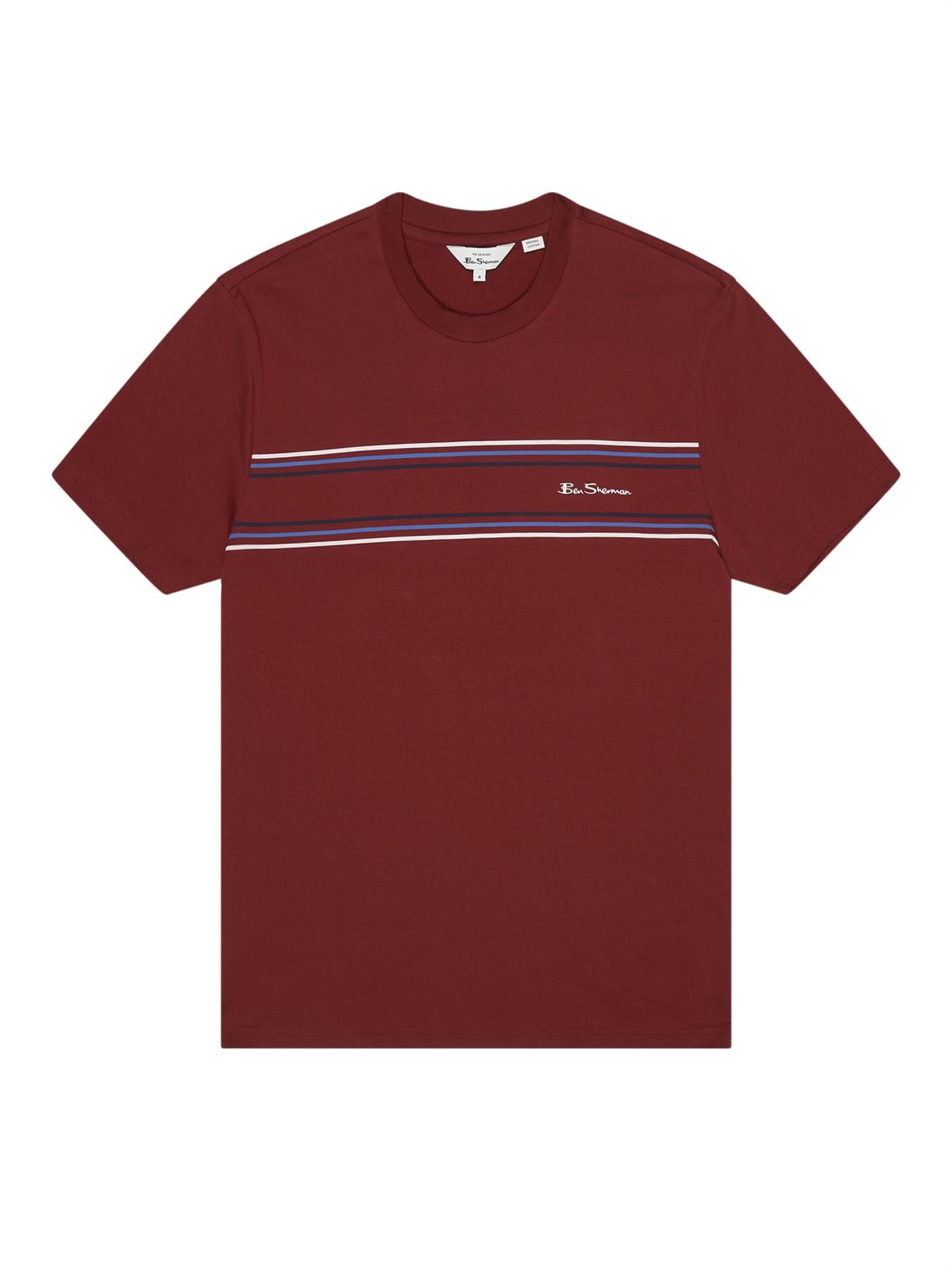 Ben Sherman Original Mens Stripe Logo Tee  in 2XL-5XL