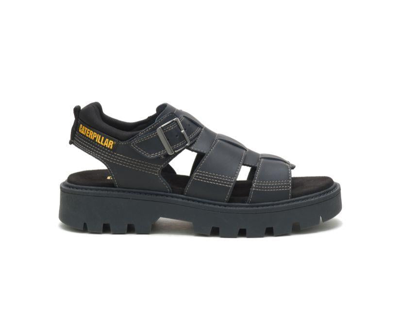 Cat Men's Modern And Smart Rigor Cement Construction And Coated Suede Rugged Sandal (P110618) UK 7-12, Black