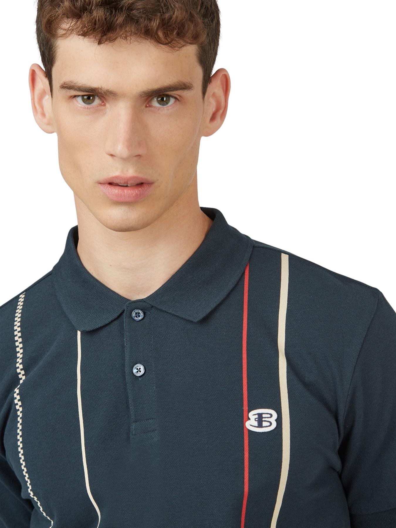 Ben Sherman Men's Plus Size Vertical Stripe Polo 2XL to 5XL