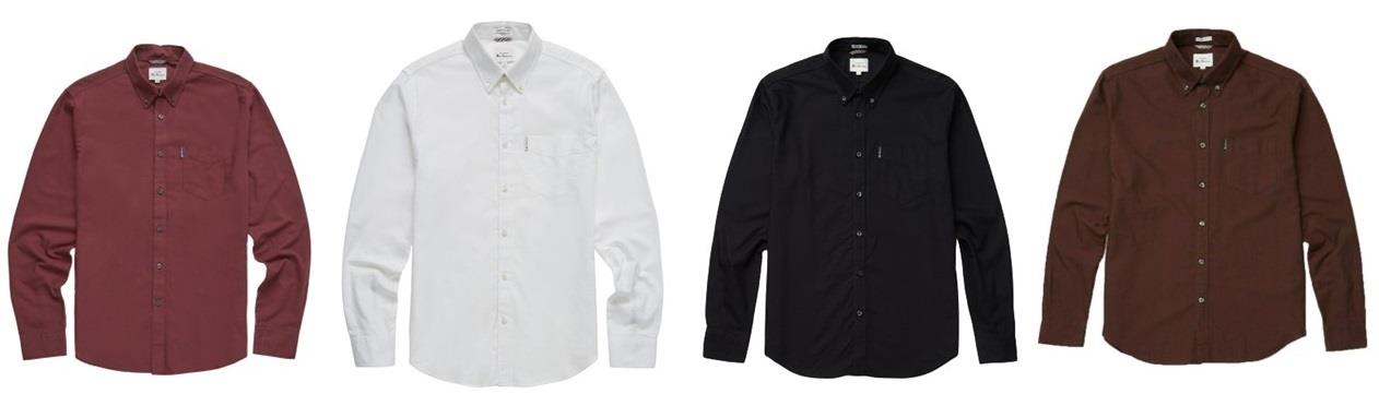 Ben Sherman Men's  Long Sleeve Organic Cotton Oxford Shirt 2XL to 5XL, 4 Colours