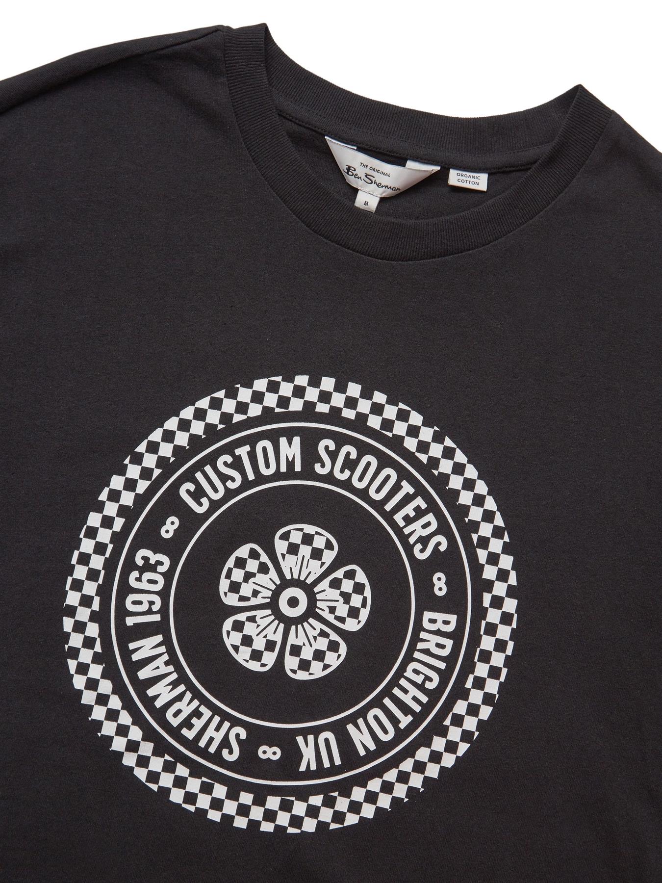 Ben Sherman Men's Plus Size Custom Scooter T-Shirt Black 2XL to 5XL