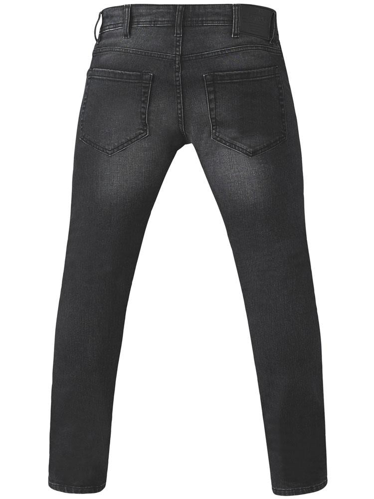 D555 Benson Tapered Fit Stretch Tall Size Jeans (T15496) 32-50, Grey Stonewash