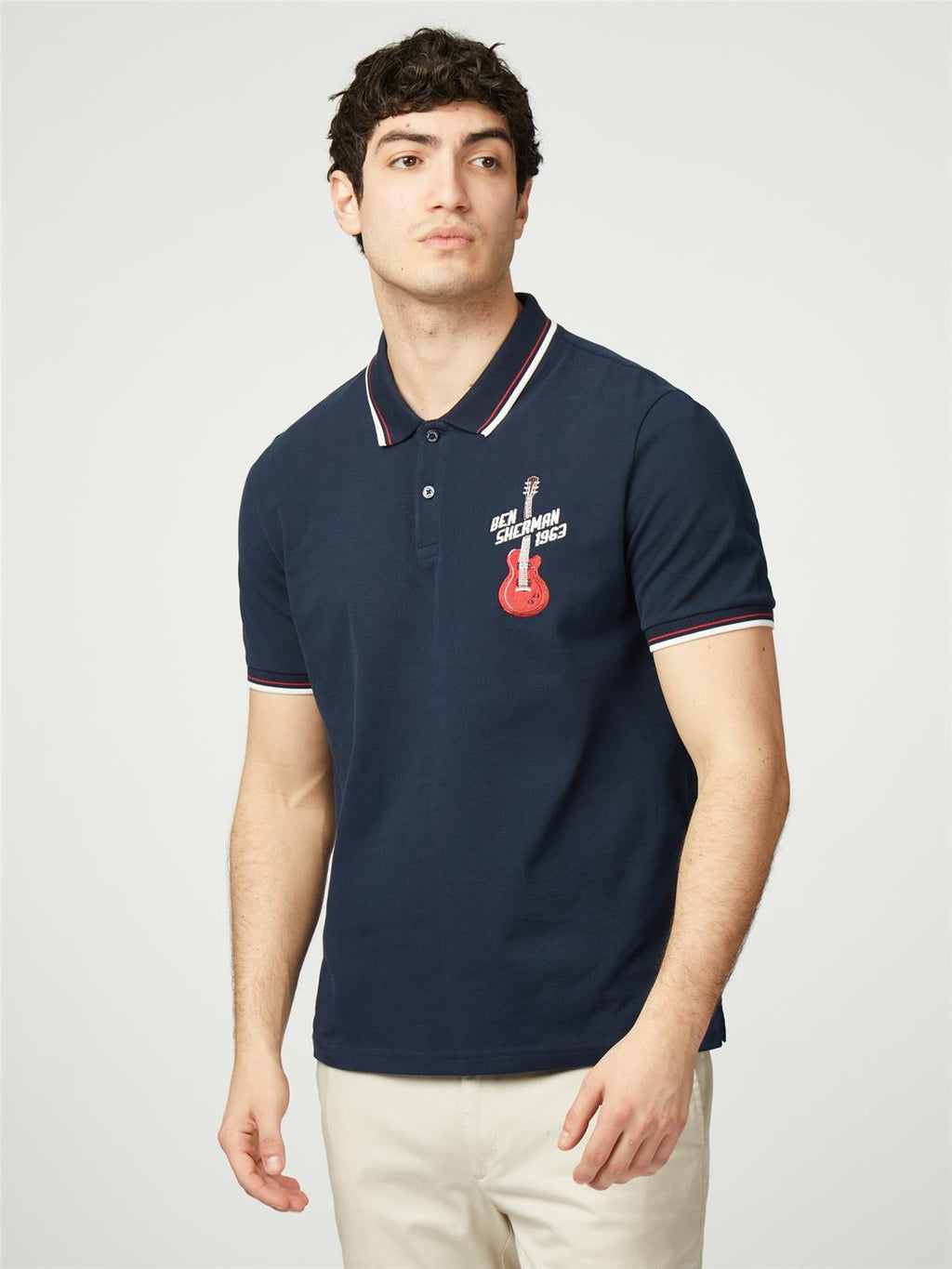 Ben Sherman Big Size Men Signature Embroidery Polo Shirt (77644) in Dark Navy Size 2XL - 5XL