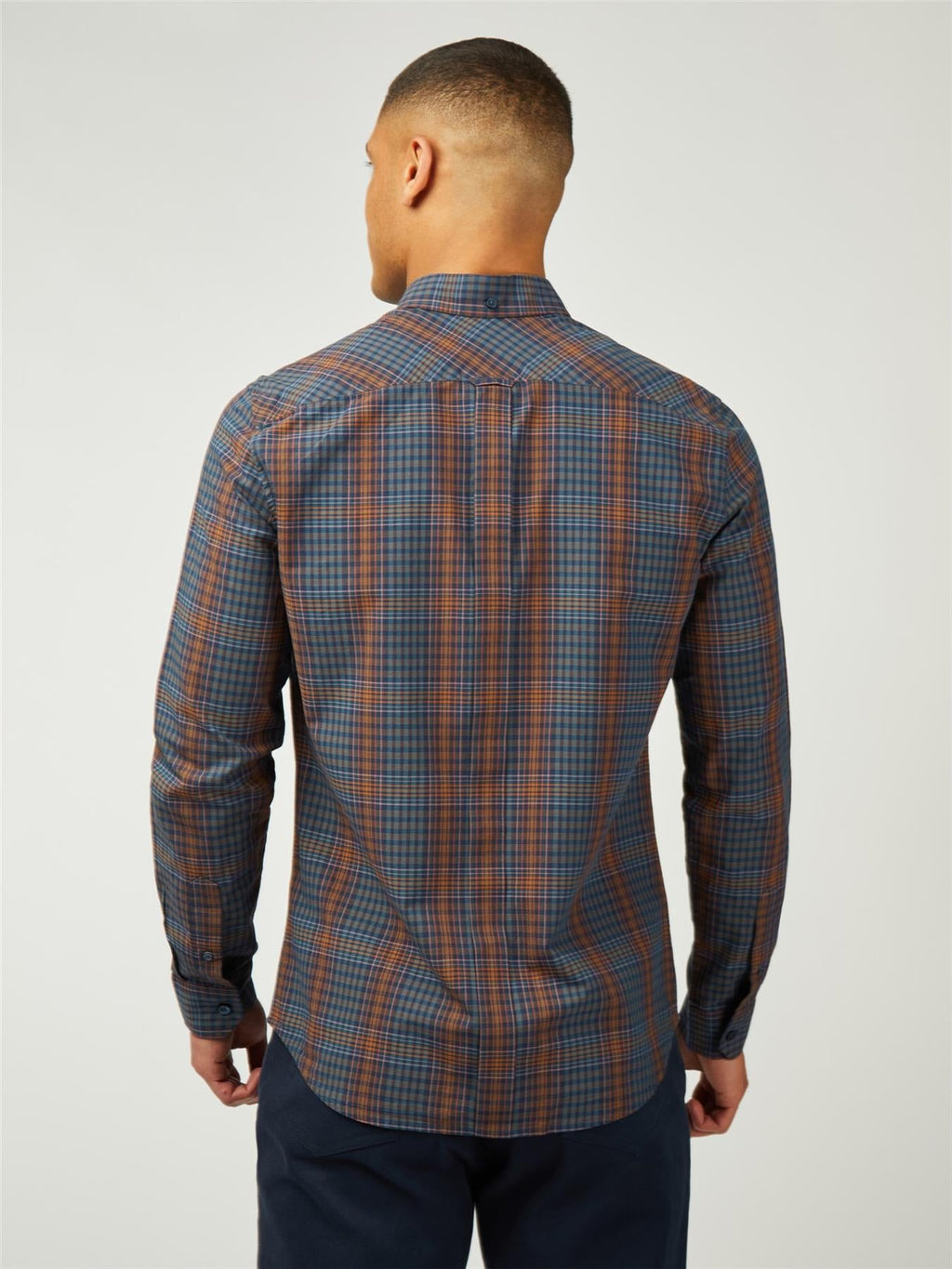 Ben Sherman Big Size Multicolour Check Long Sleeve Shirt For Men Size 2XL-5XL, 2 Options