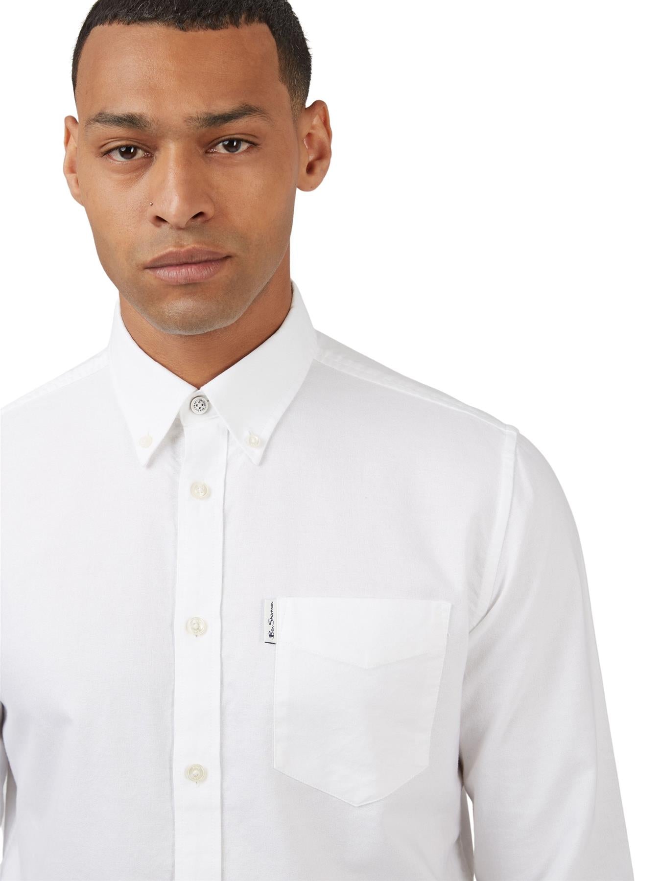 Ben Sherman Men's  Long Sleeve Organic Cotton Oxford Shirt 2XL to 5XL, 4 Colours