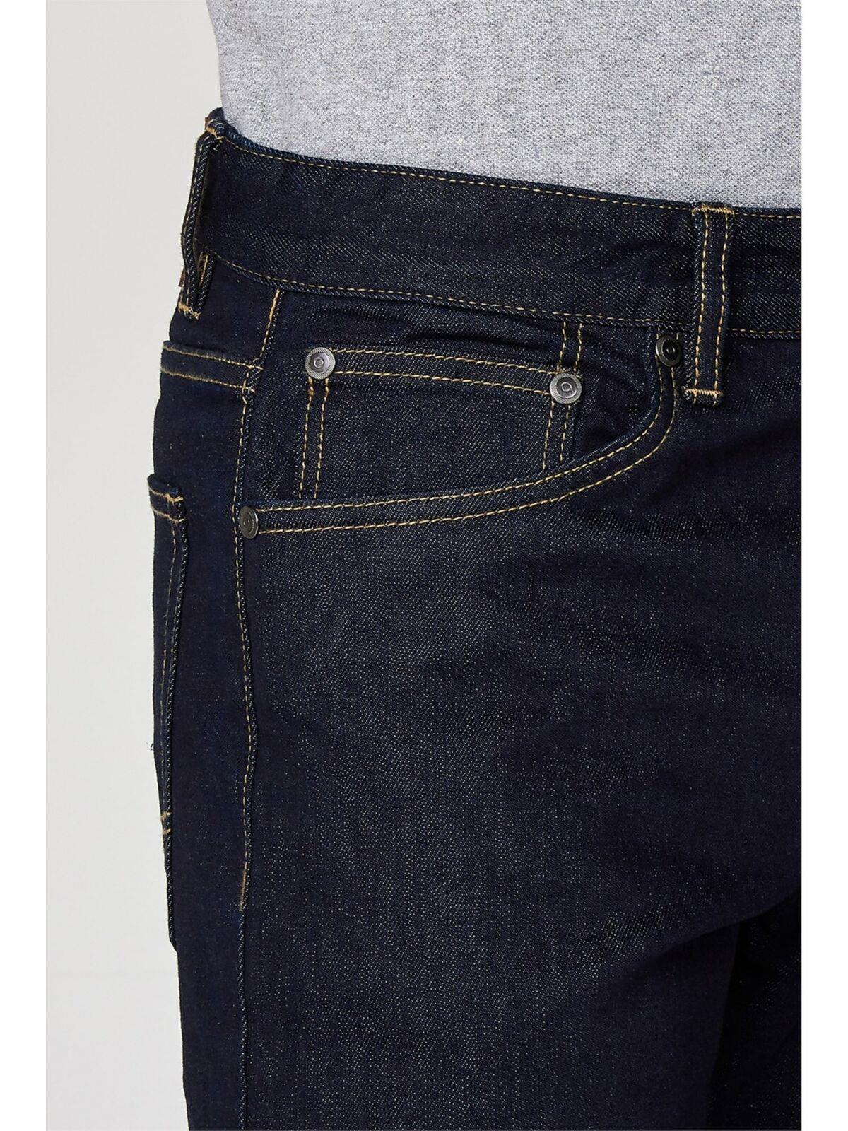 Ben Sherman Mens Big Size Straight Leg Rinsewash Jeans