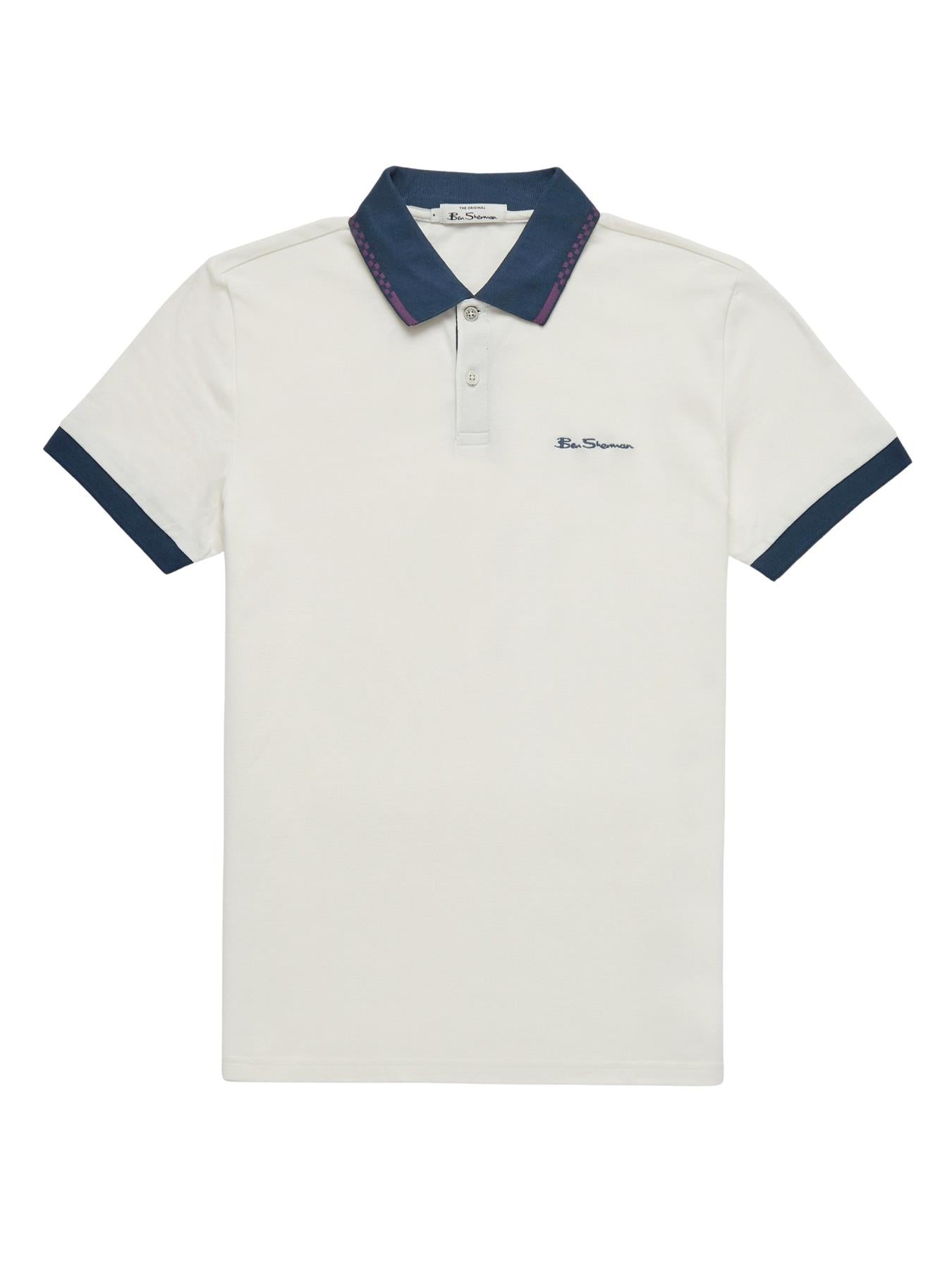 Ben Sherman Men's Plus Size Colour Block Rib Polo 2XL to 5XL