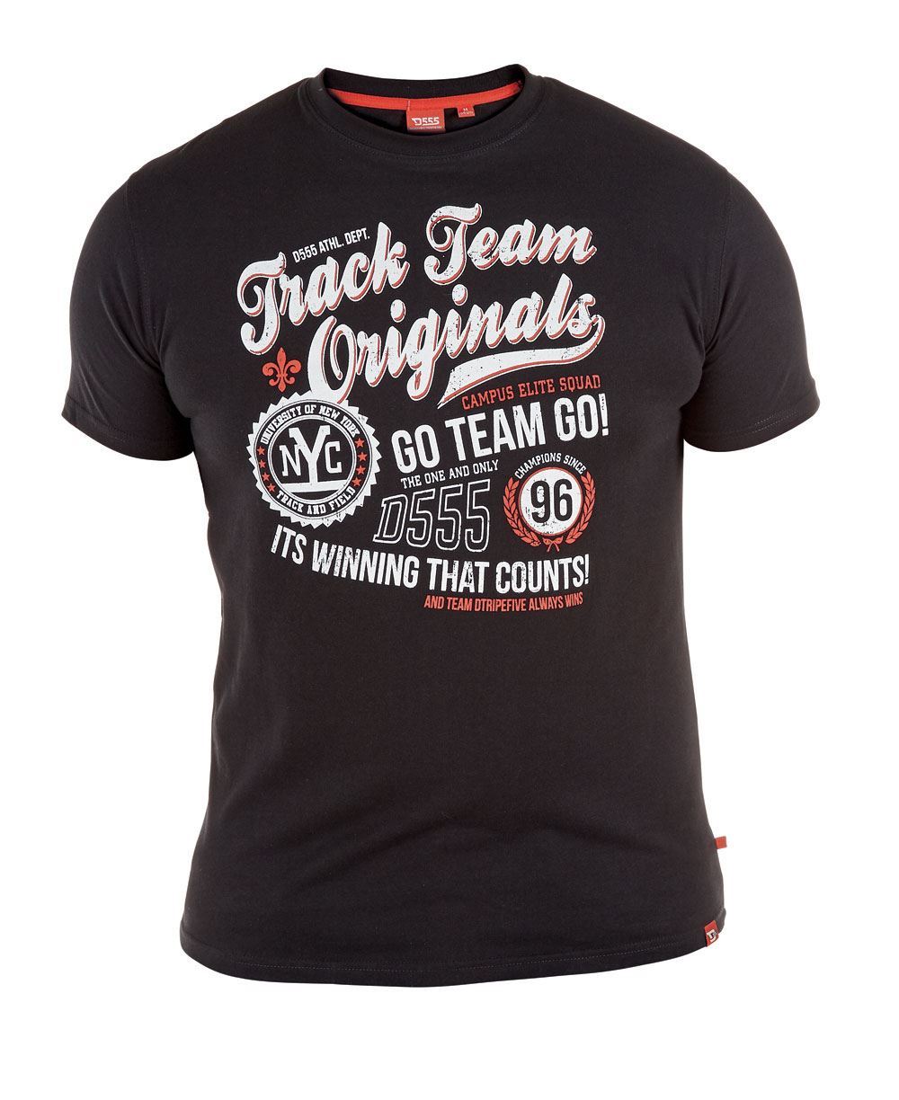 D555 ERNIE-"Track Team Originals" Print Crew Neck T-Shirt in 2XL