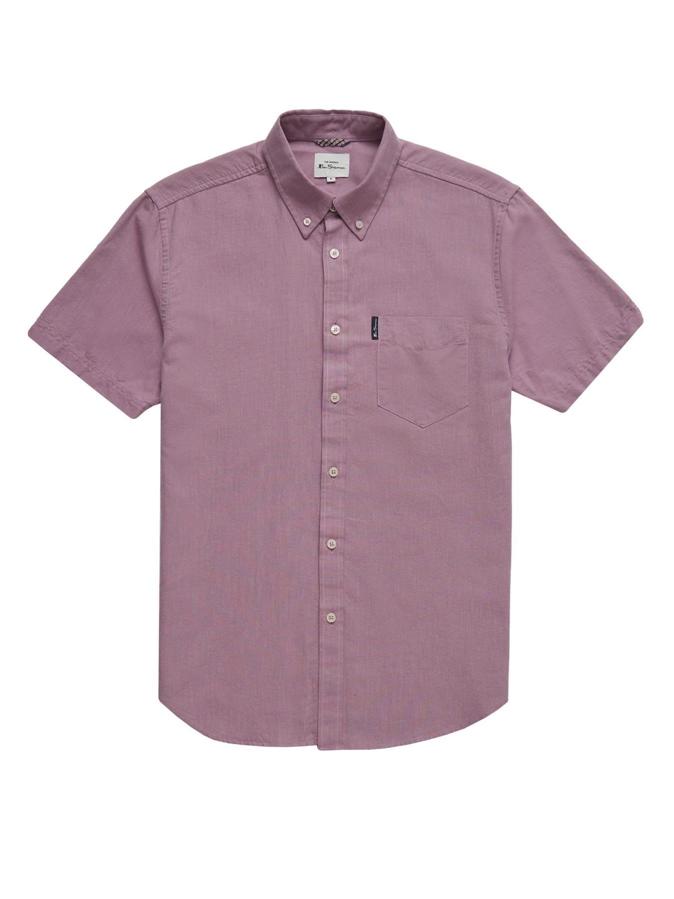 Ben Sherman Men's Regular Fit Short Sleeve Organic Cotton Oxford Shirt (0065095) M-XXL, 5 Colours