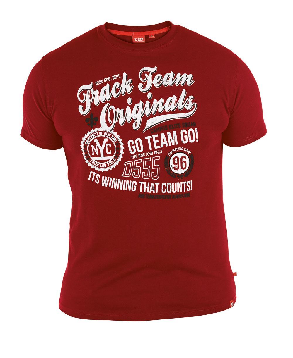 D555 ERNIE-"Track Team Originals" Print Crew Neck T-Shirt in 2XL