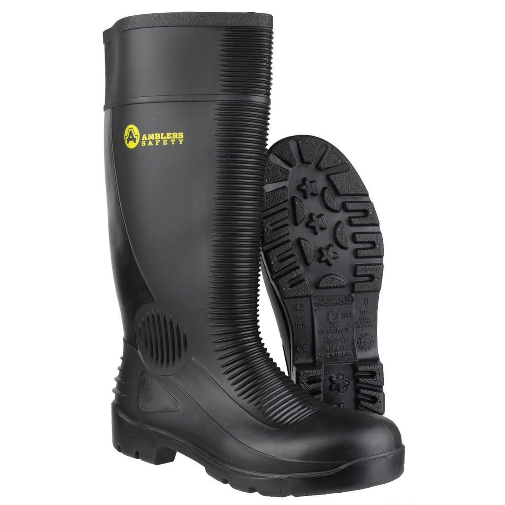 Amblers Men Boots - FS100 Admin Safety Wellington in Black, 4-14