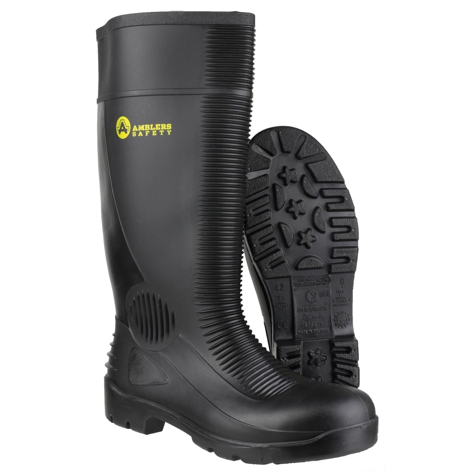 Amblers Men Boots - FS100 Admin Safety Wellington in Black, 4-14