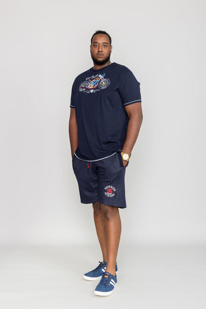 D555 Denton Printed Motor Bike In Multi Colour Tee Shirt (601117) Size 3XL-6XL, Navy